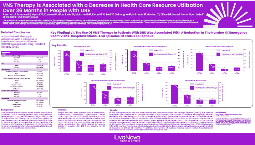 EAN 2026 VNS Therapy Decrease in HCRU